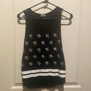 PINK sequin star tank, XS